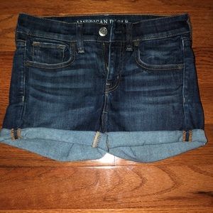American Eagle dark wash jean shorts